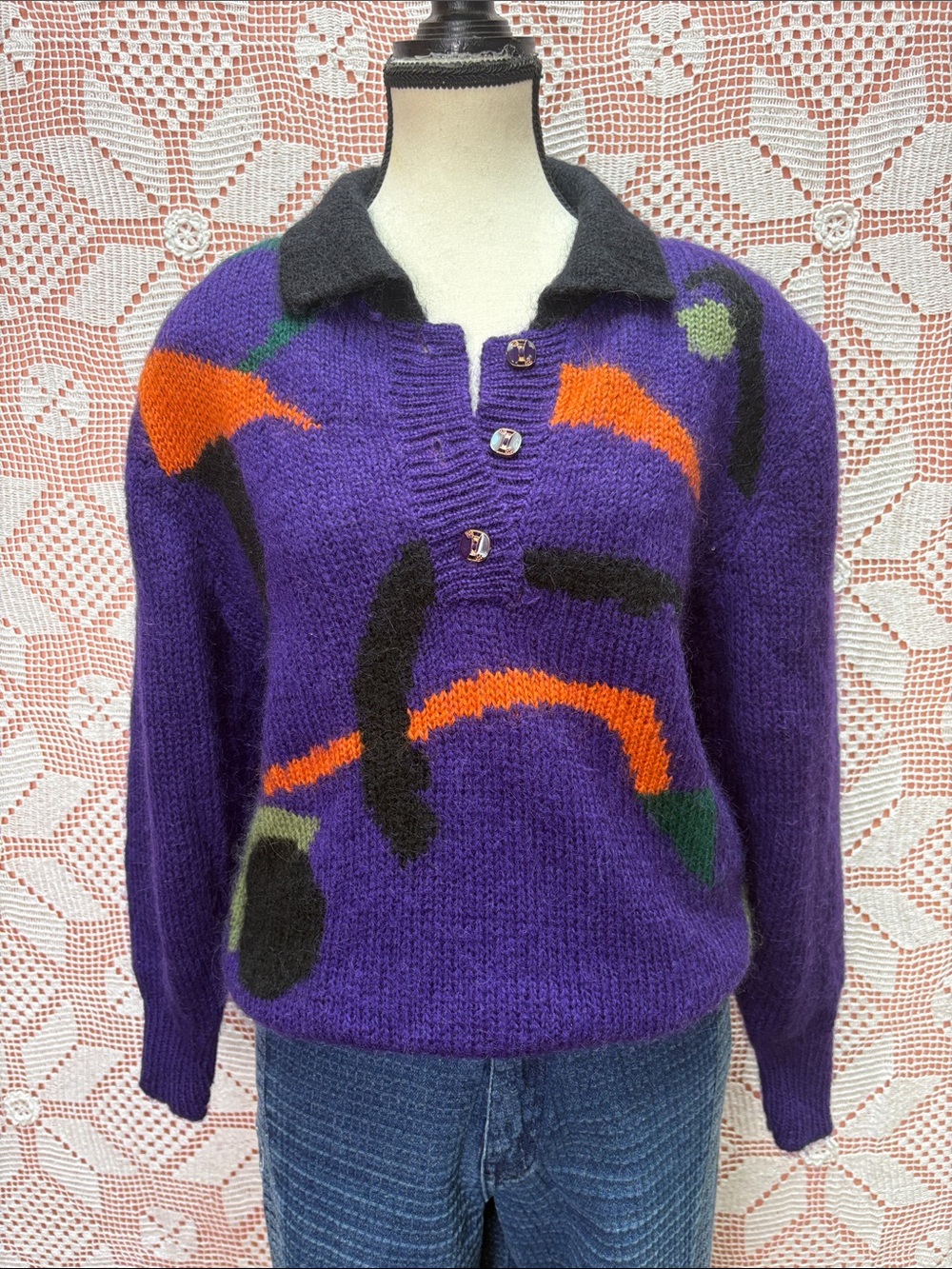 Vintage Lei Condotti Mohair Blend Sweater Sz M